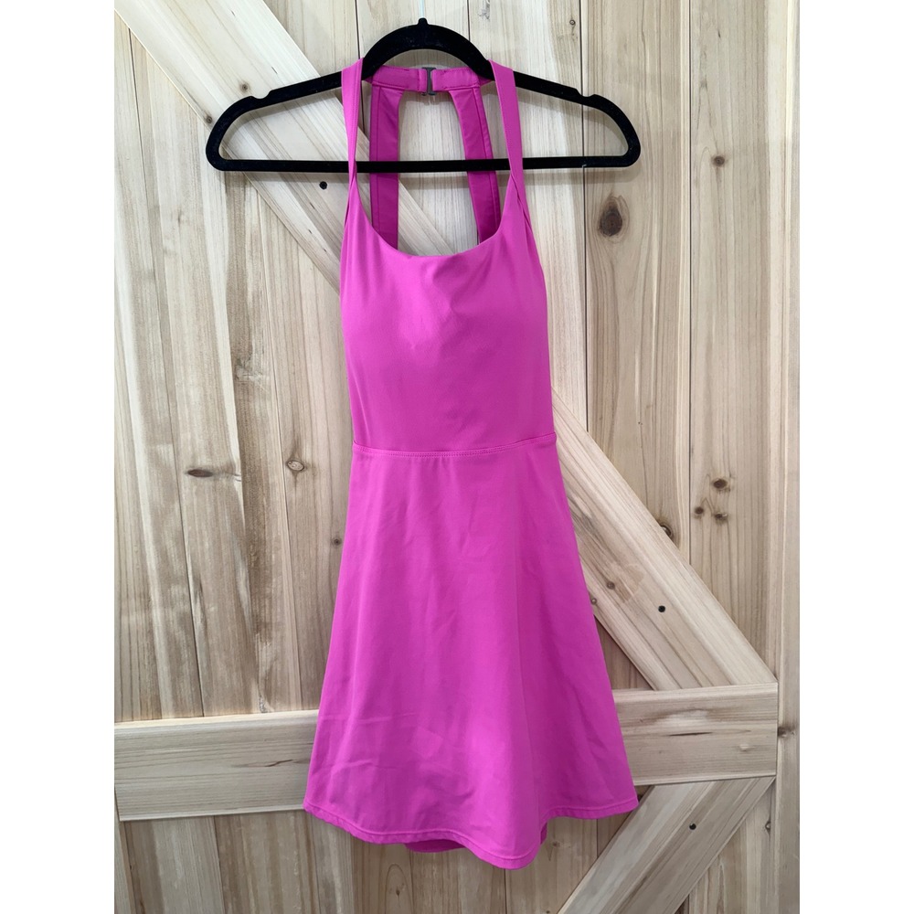 Halara EZ- Peasy Pink Halter Active Dress Romper Backless Dress
